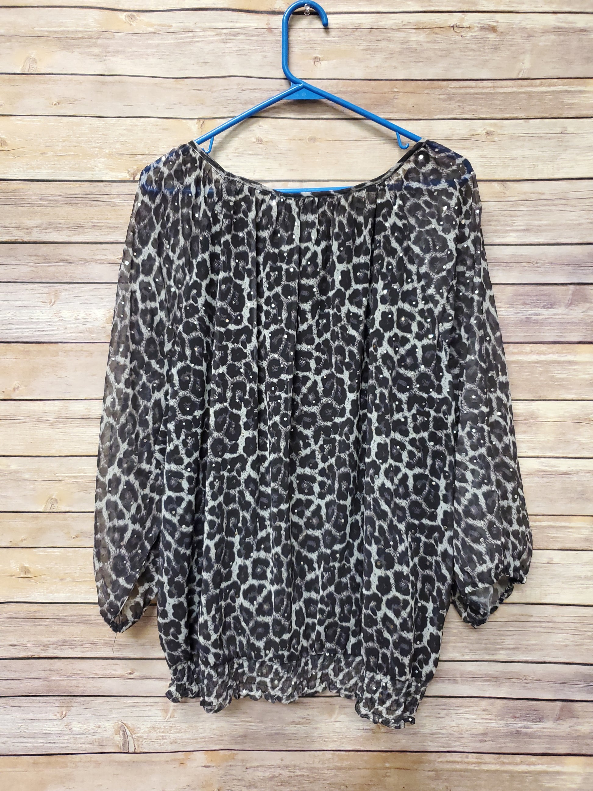 Cathy Daniel's Animal Print Blouse. Size 2X. RS 68 - Scarlett's Riverside Boutique 