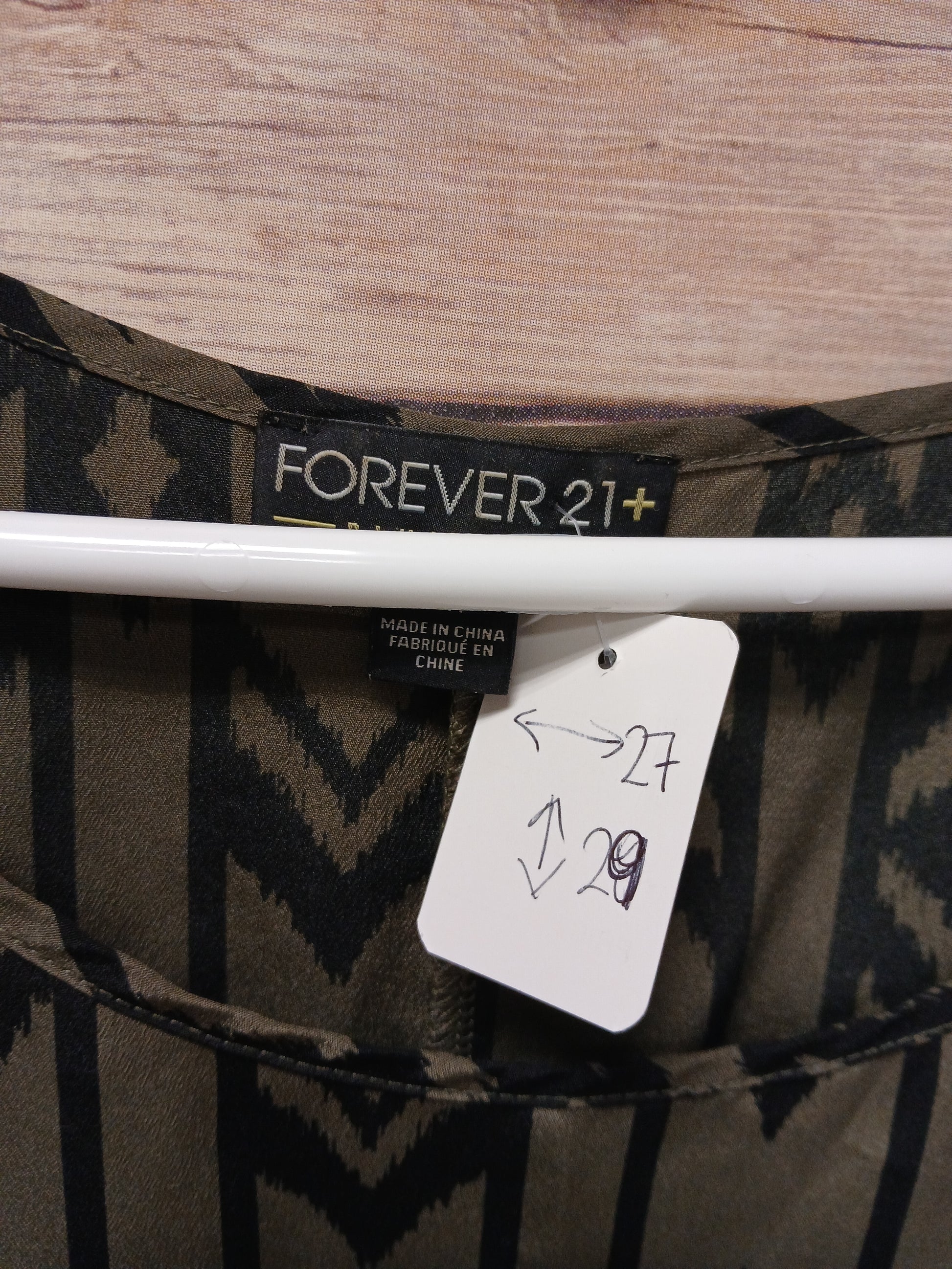 Forever 21 Green Aztec Blouse. Size 2X. RS 68 - Scarlett's Riverside Boutique 