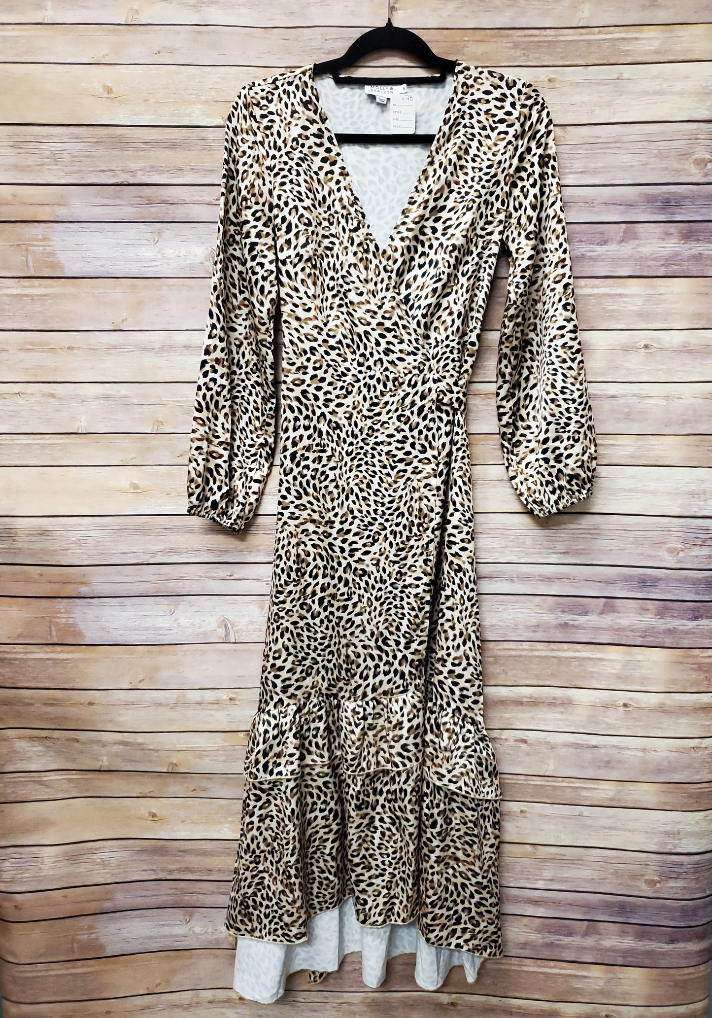 Molly Bracken Cheetah Print Wrap Dress. Size S. RS 78