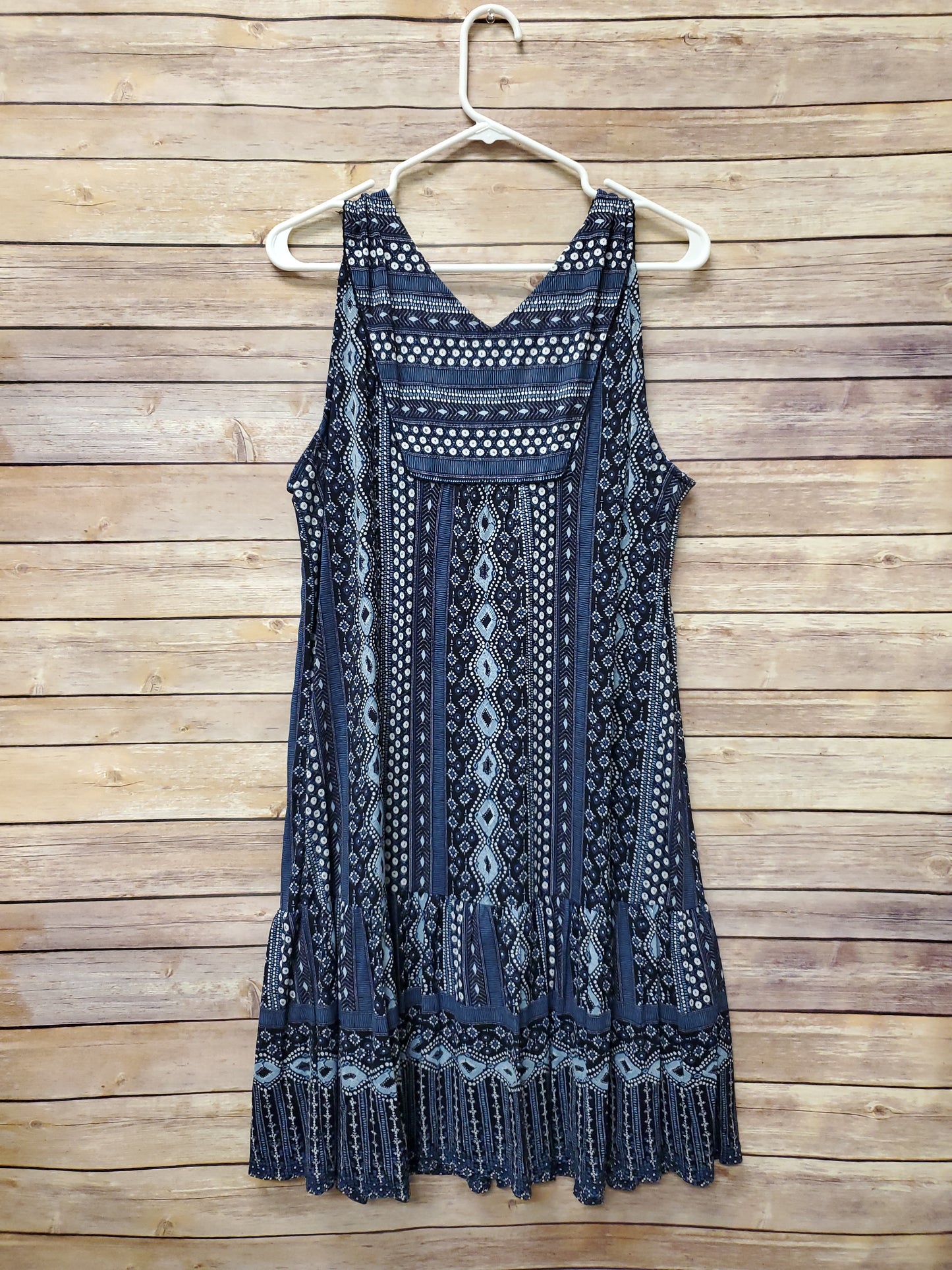 Style & Co. Navy & Light Blue Tank Dress. Size XL. RS 2. - Scarlett's Riverside Boutique 