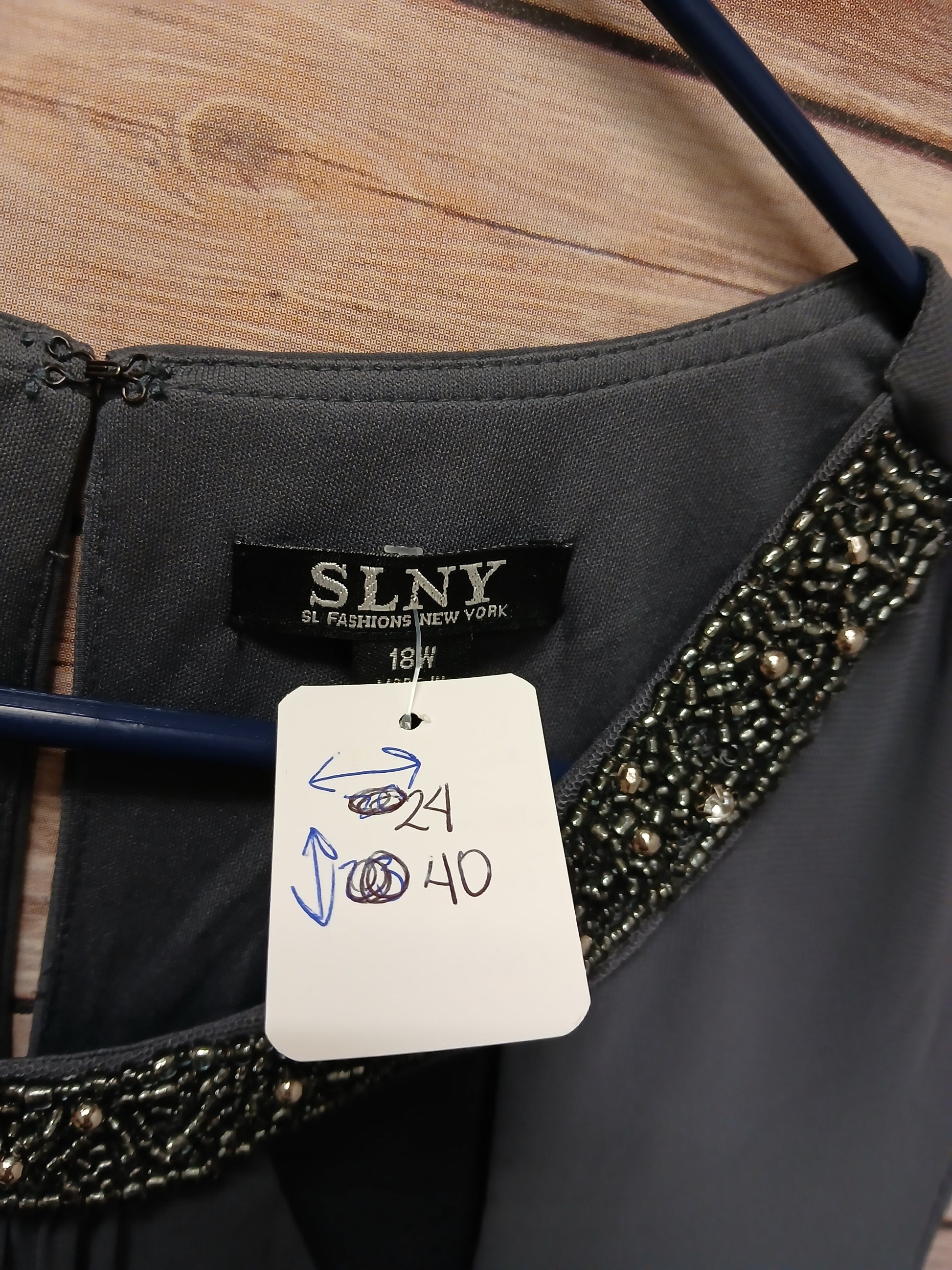 SLNY Charcoal Dress. Size 18. RS 2. - Scarlett's Riverside Boutique 