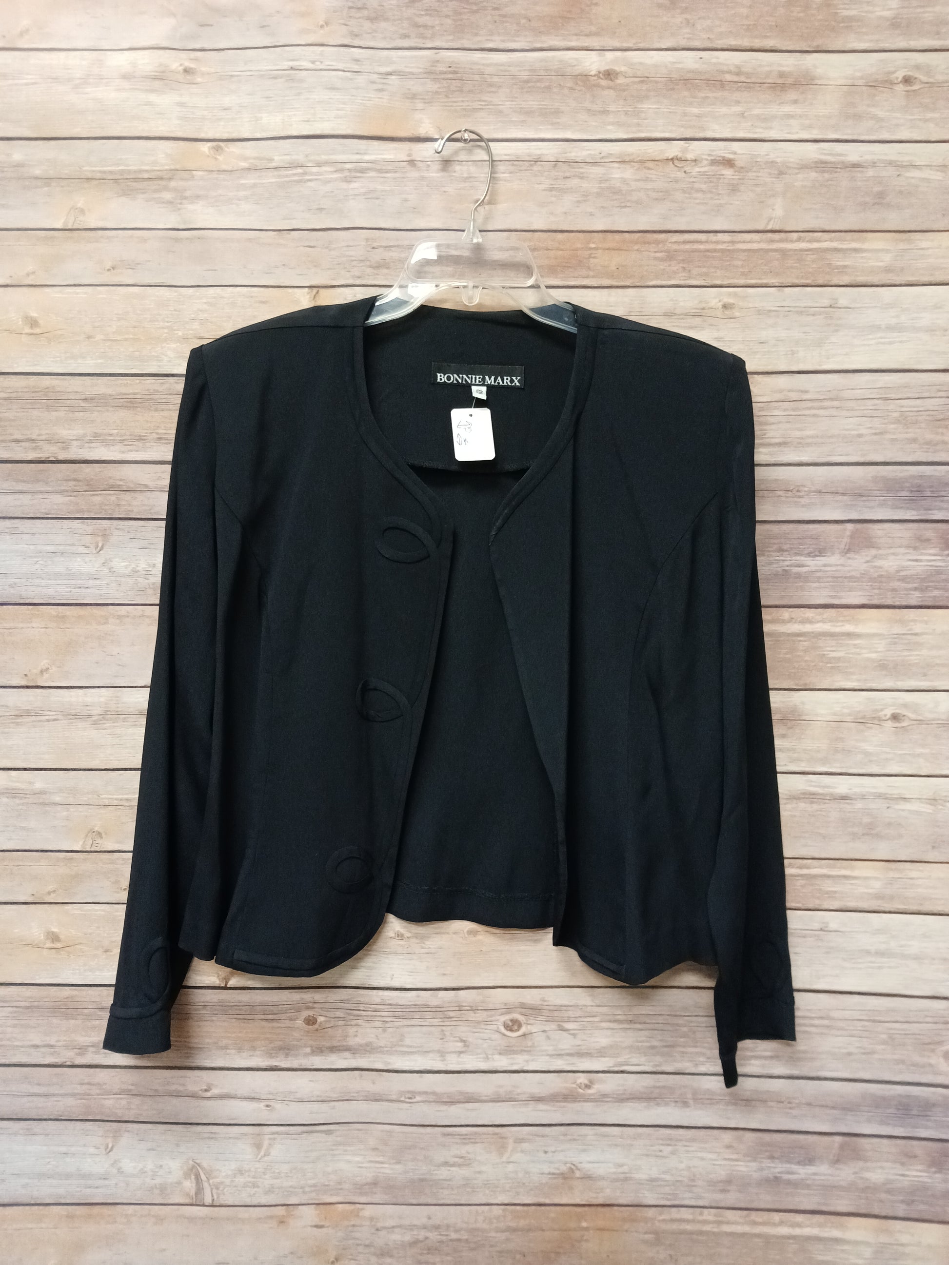 Bonnie Marx Black Jacket. Size 12. RS 87 - Scarlett's Riverside Boutique 