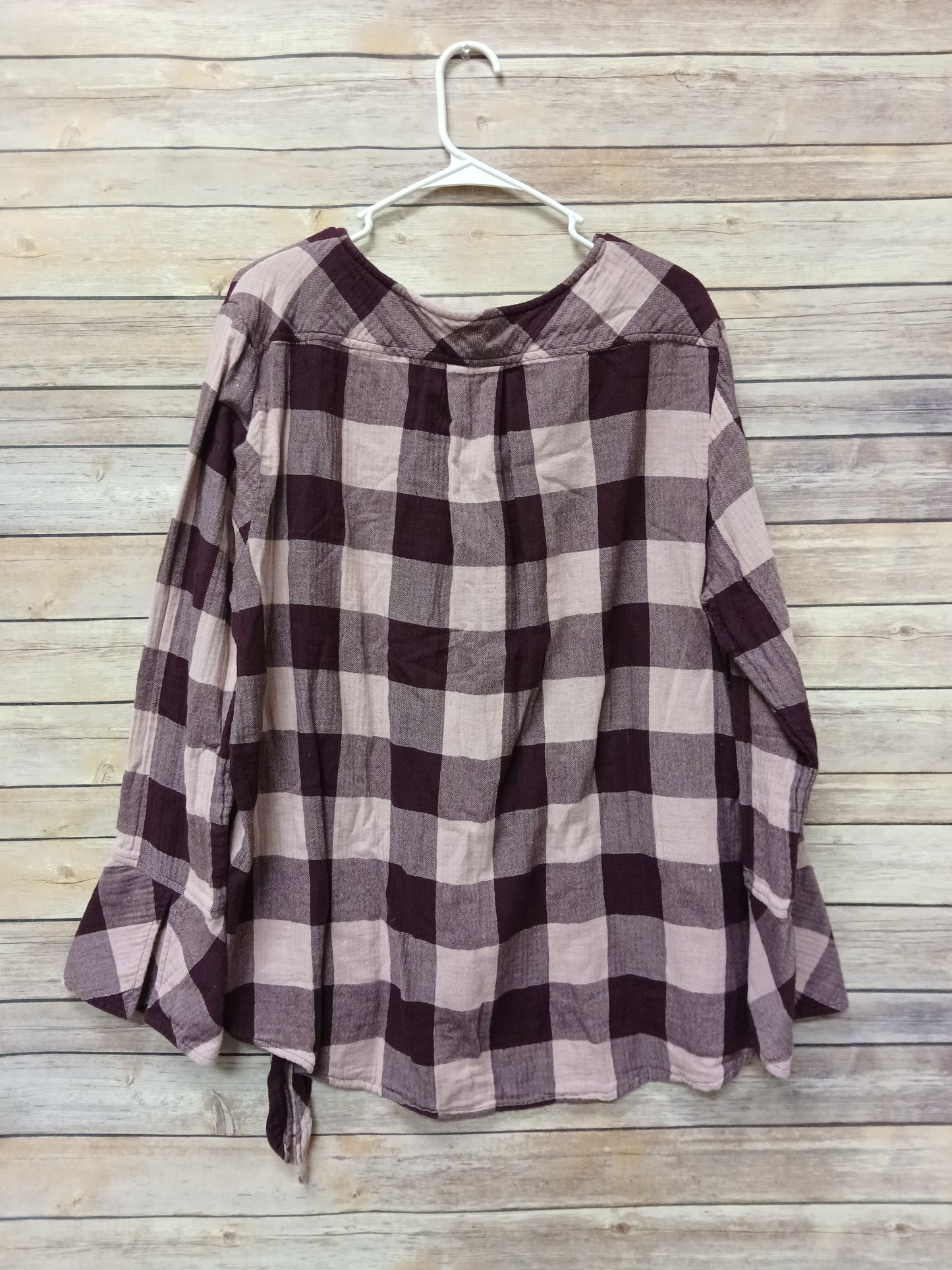 Time and Tru Purple & Pink Plaid Blouse. Size 3XL. RS 68 - Scarlett's Riverside Boutique 