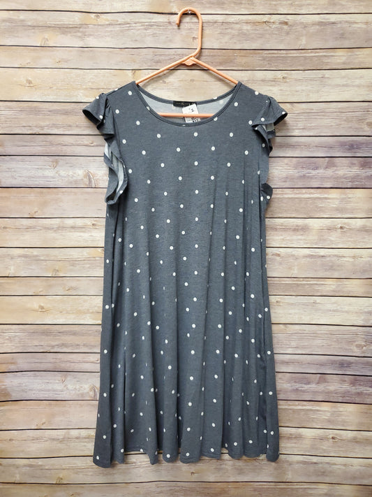 Grey Polka Dot Dress. Size XL. RS 2.