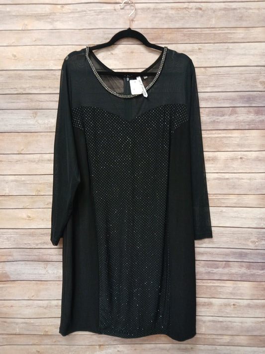 NY Collection Black Shimmer Dress. Size 2XL. RS 2.