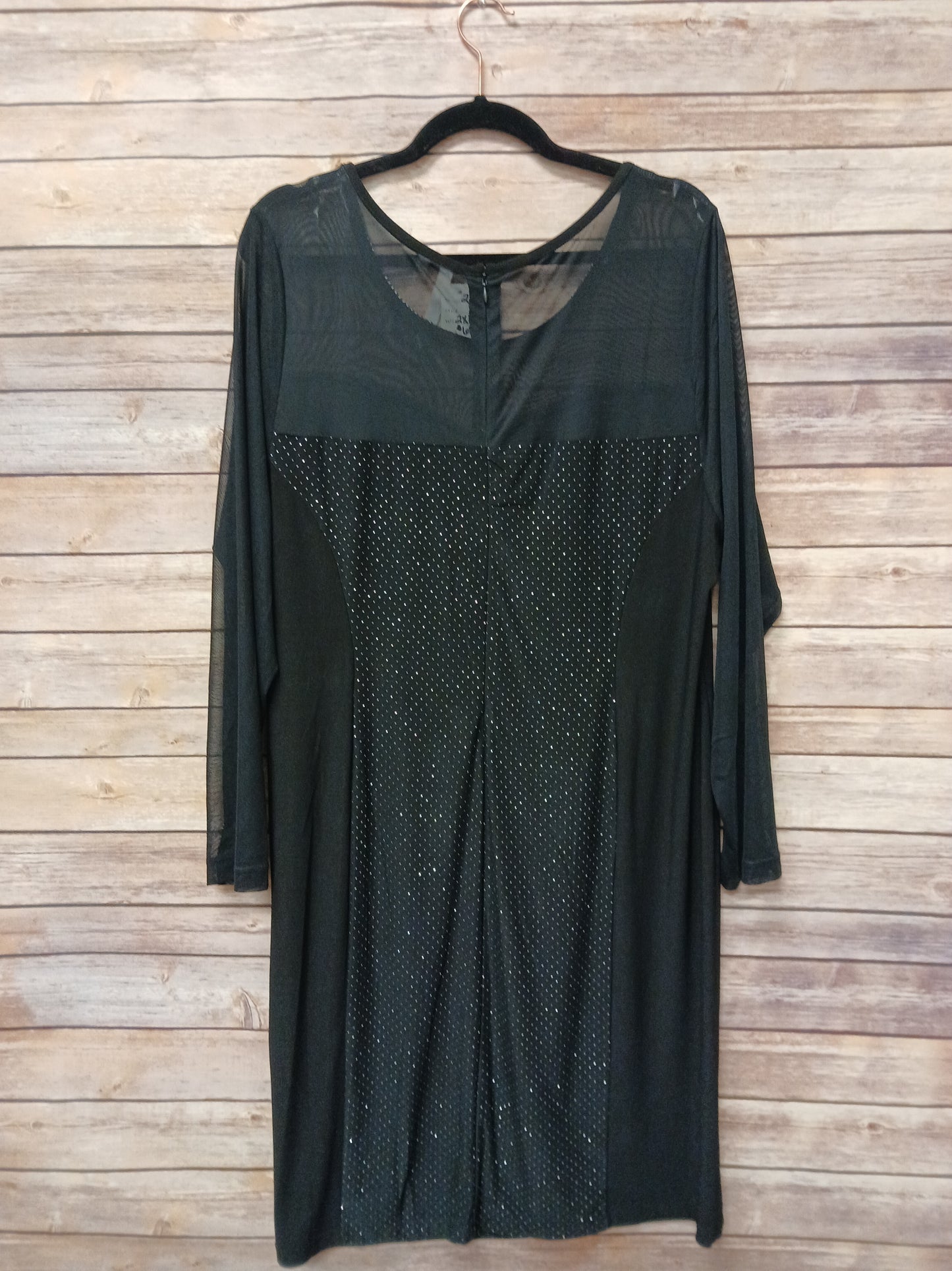 NY Collection Black Shimmer Dress. Size 2XL. RS 2.