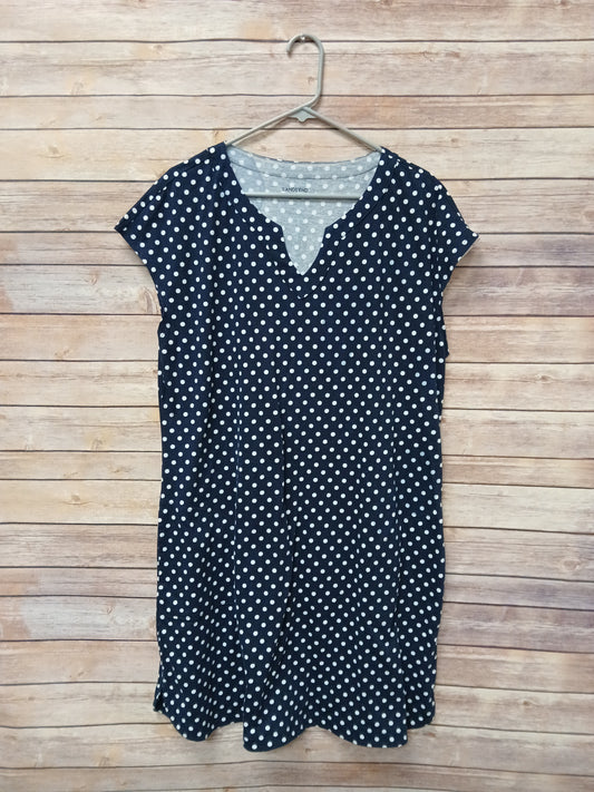 Lands End Navy Polka Dot Dress. Size XL. RS 2