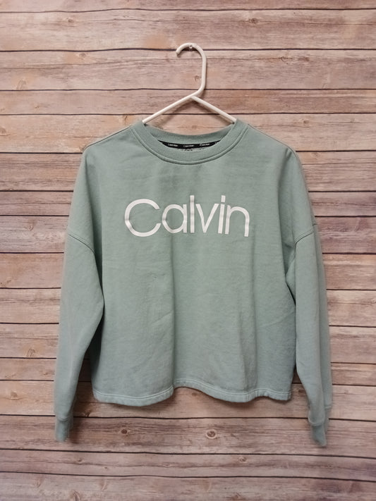 Calvin Klein Mint Green Crop Crewneck. Size M. RS 2.