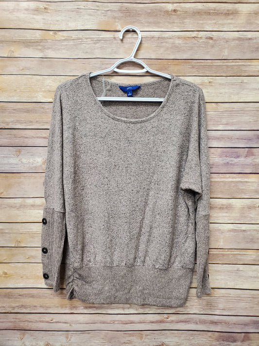 Apt. 9 Beige Sweater with Button Accents Size Small TS 73