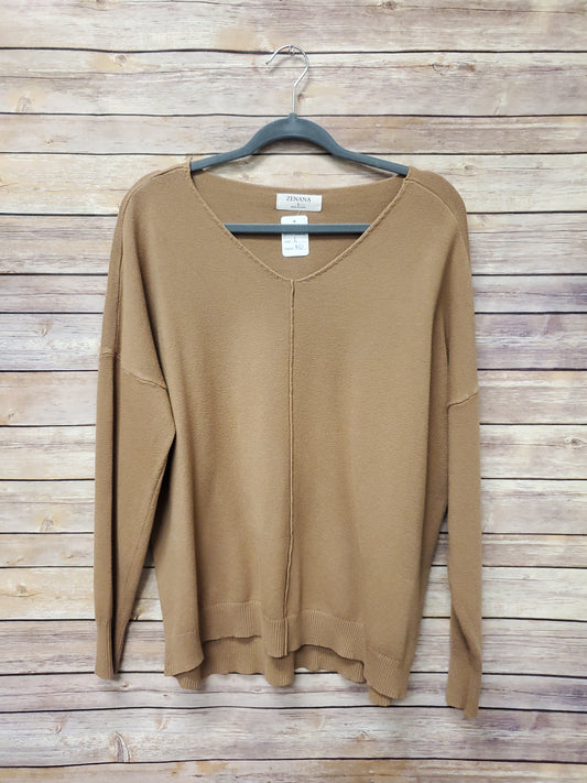 Zenana Brown Sweater Blouse. Size L. RS 21.