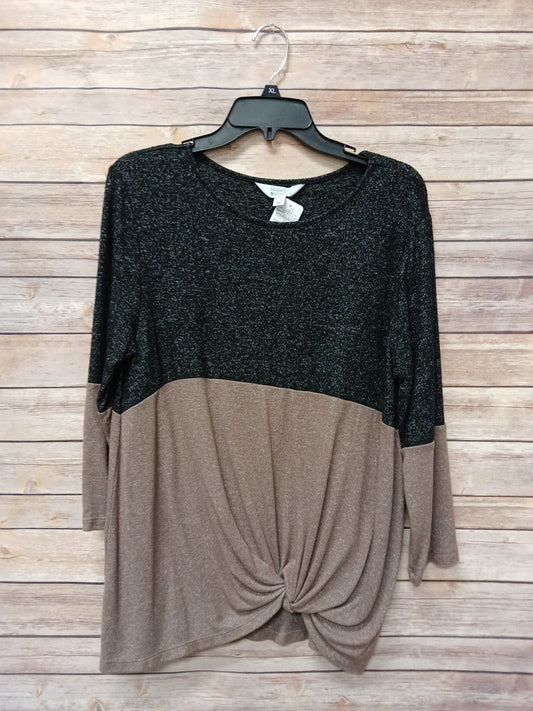 Market & Spruce Black & Brown Sweater Blouse. Size L. RS 21.