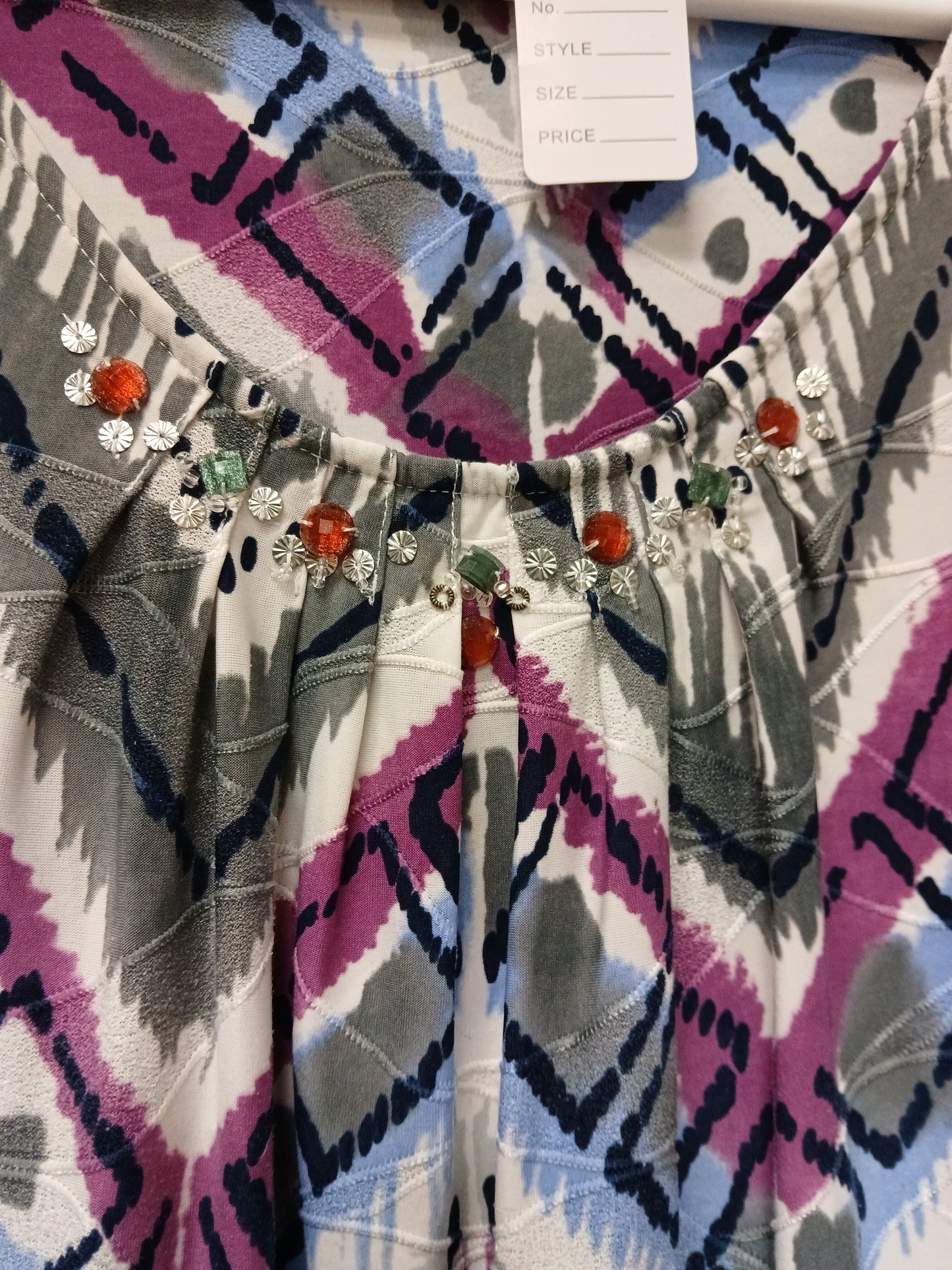 Alfred Dunner. Purple, Blue, & Grey Blouse. Size 3XL. #68.