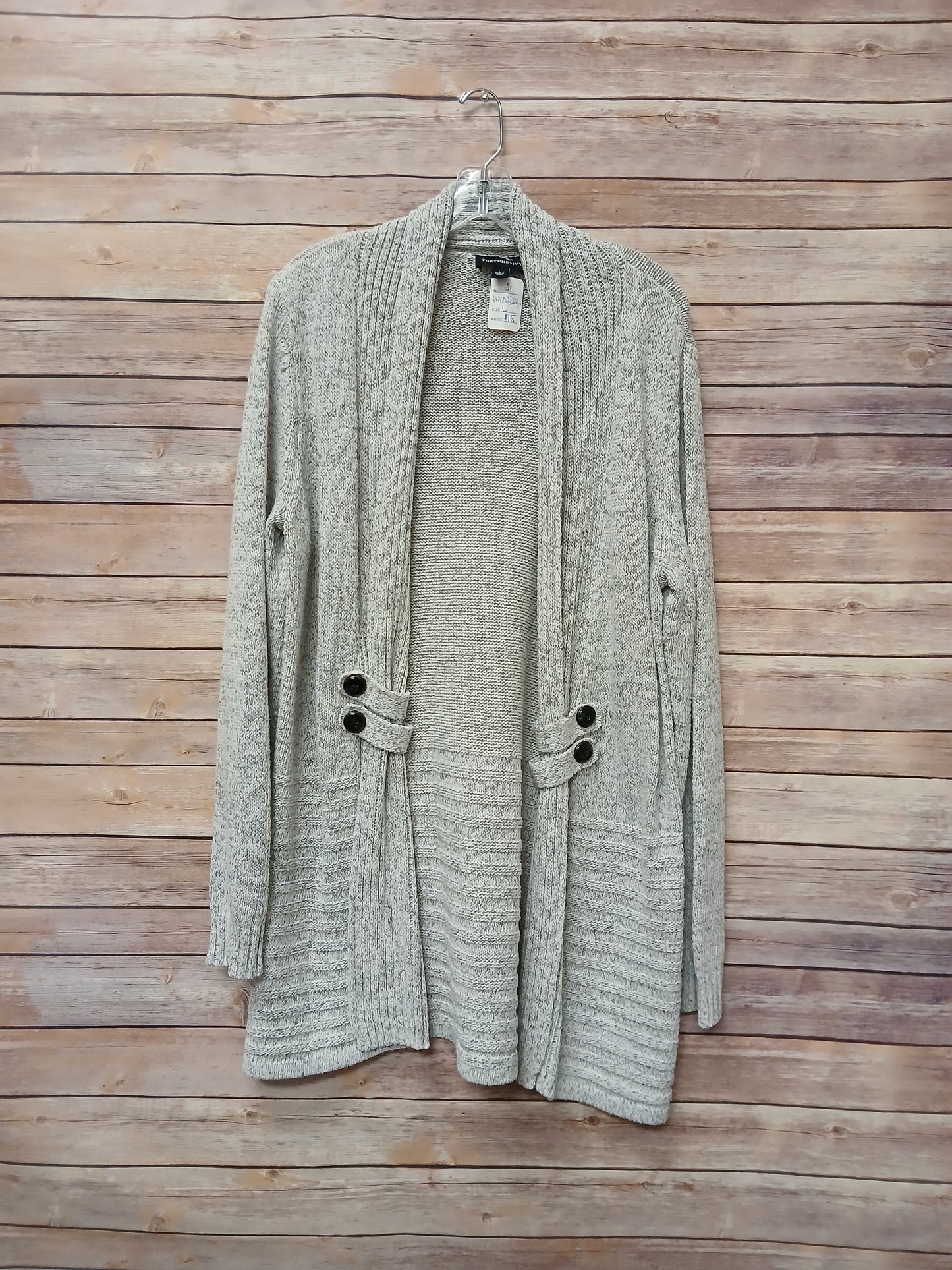 Fortune + Ivy Grey Cardigan. Size L. RS 21