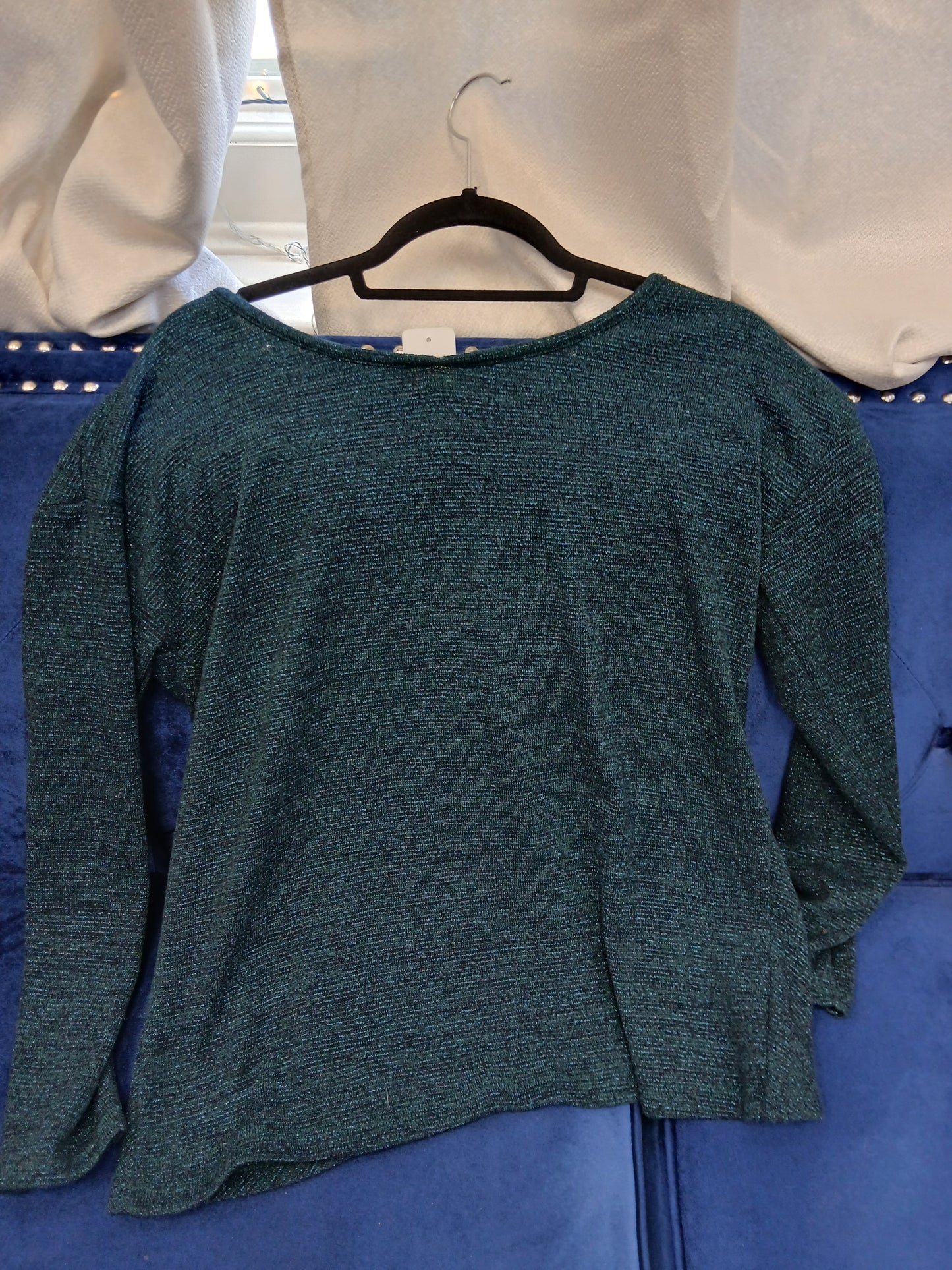 Teal Glittered Sweater Size M RS 98