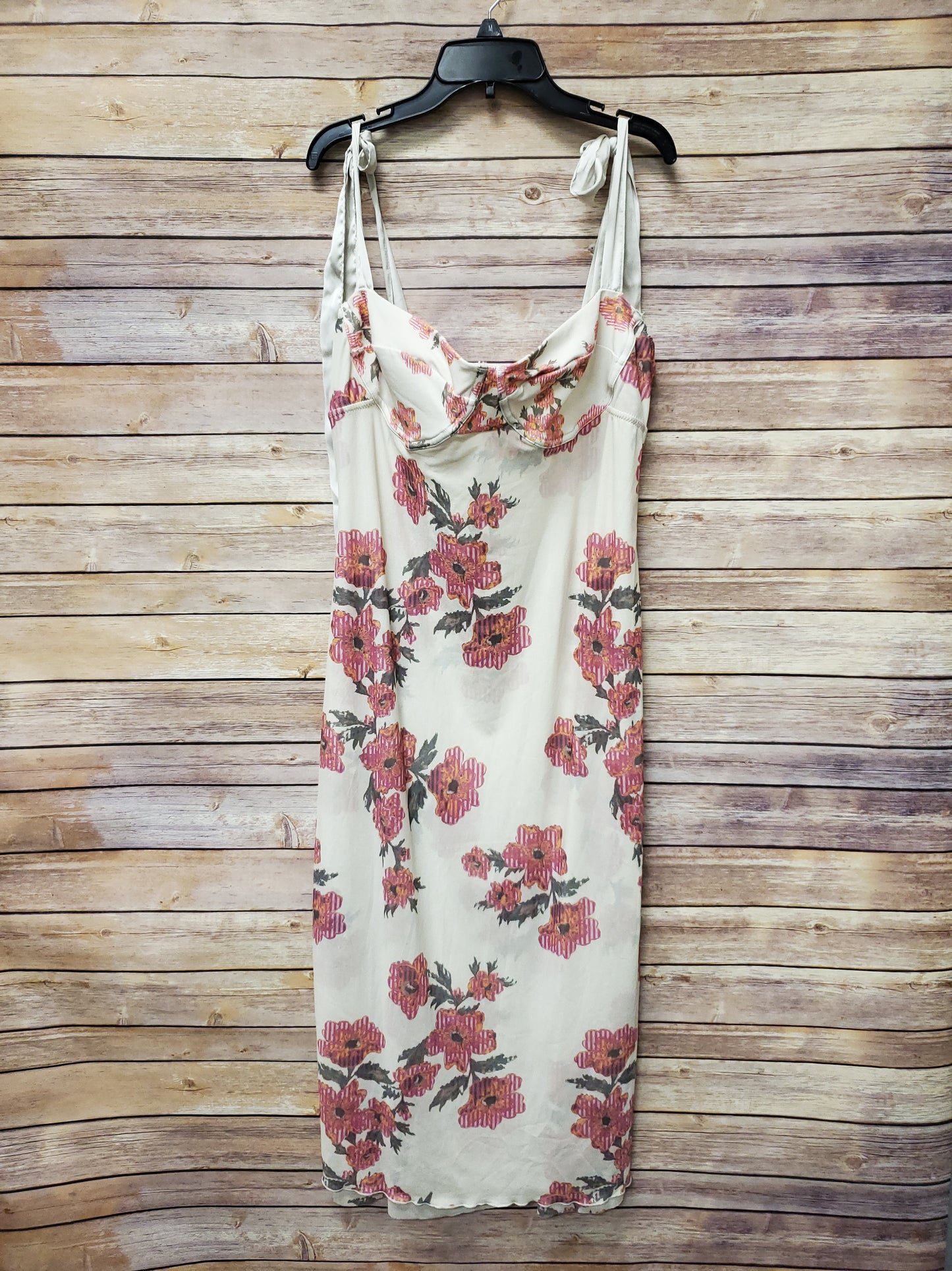 Free People Pink & Tan Floral Print Dress. Size XL. NWT. RS 97