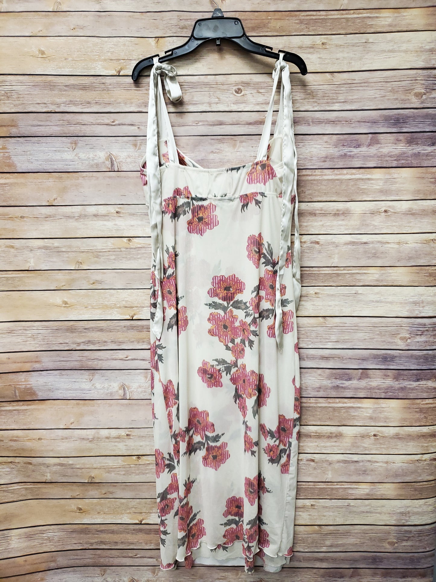 Free People Pink & Tan Floral Print Dress. Size XL. NWT. RS 97