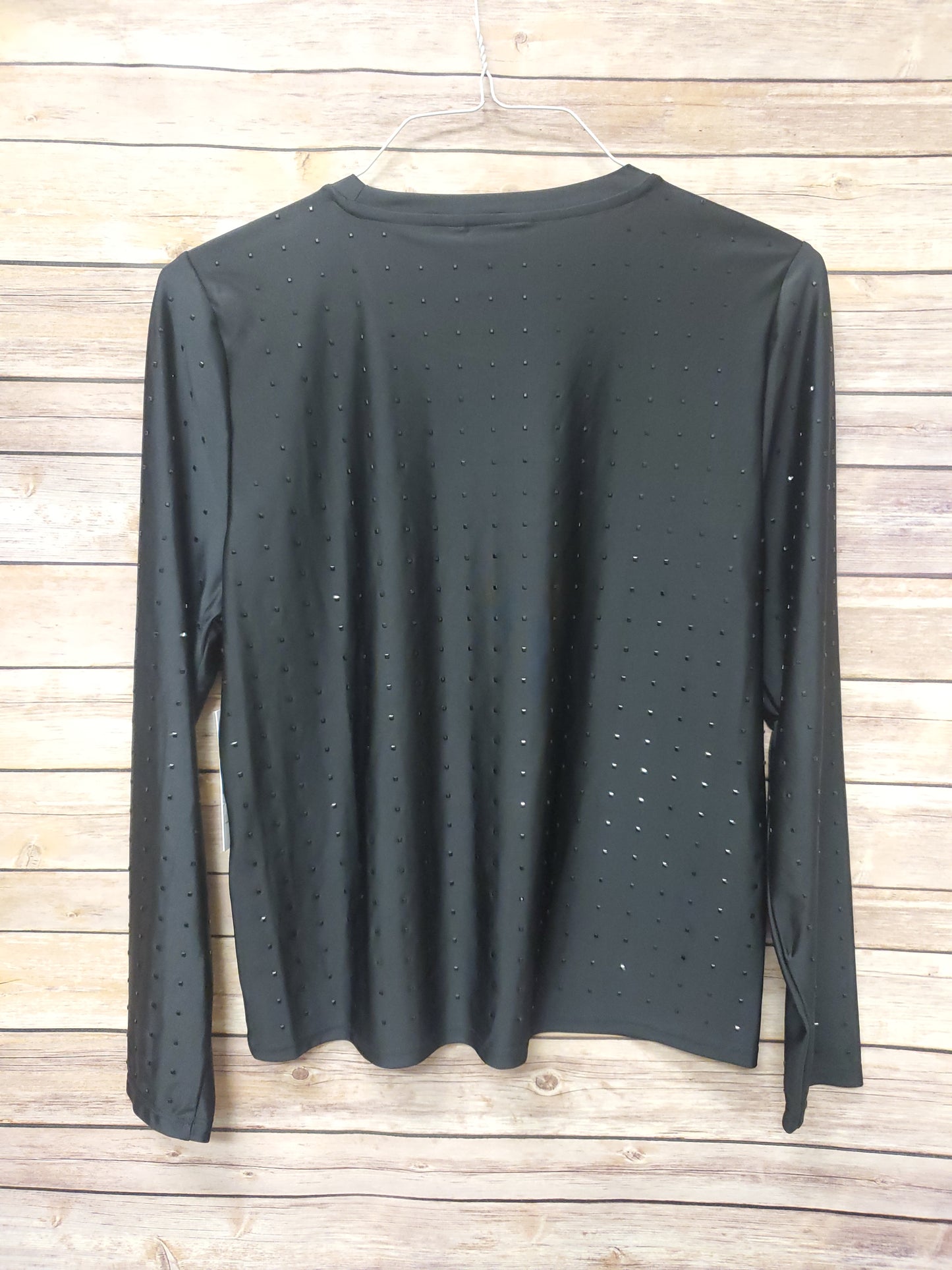 DKNY Black Studded Long Sleeve Shirt. Size XL. NWT. RS 97.