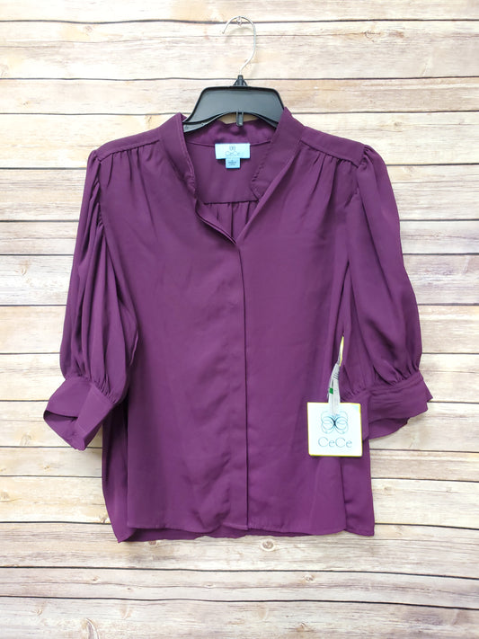 CeCe Eggplant Blouse. NWT. Size L. #97