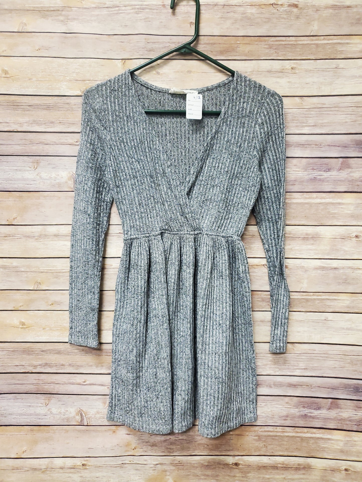 Audrey 3+1 Grey Long Sleeve Sweater Dress. Size S. #102