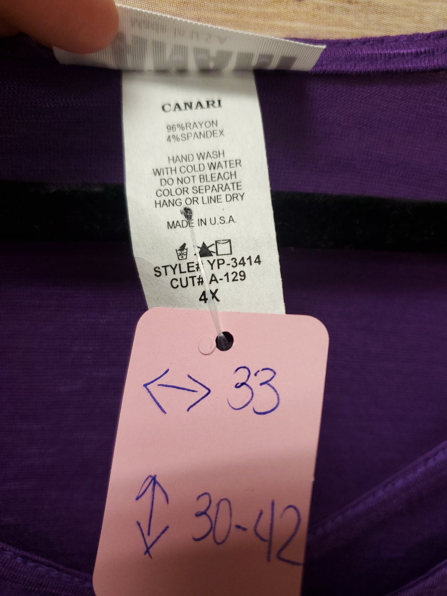 Canari Purple Blouse. Size 4XL. #99