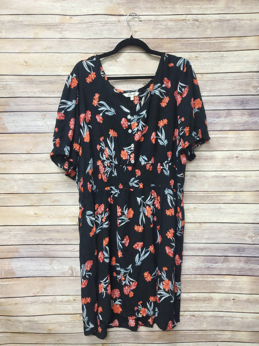 Blush Black Floral Dress. Size 3XL. #99