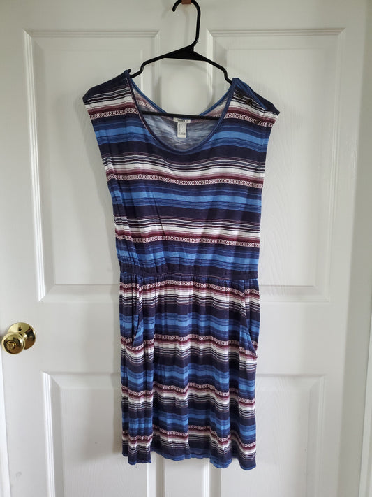 Forever 21 Navy Striped Dress. Size L. #68