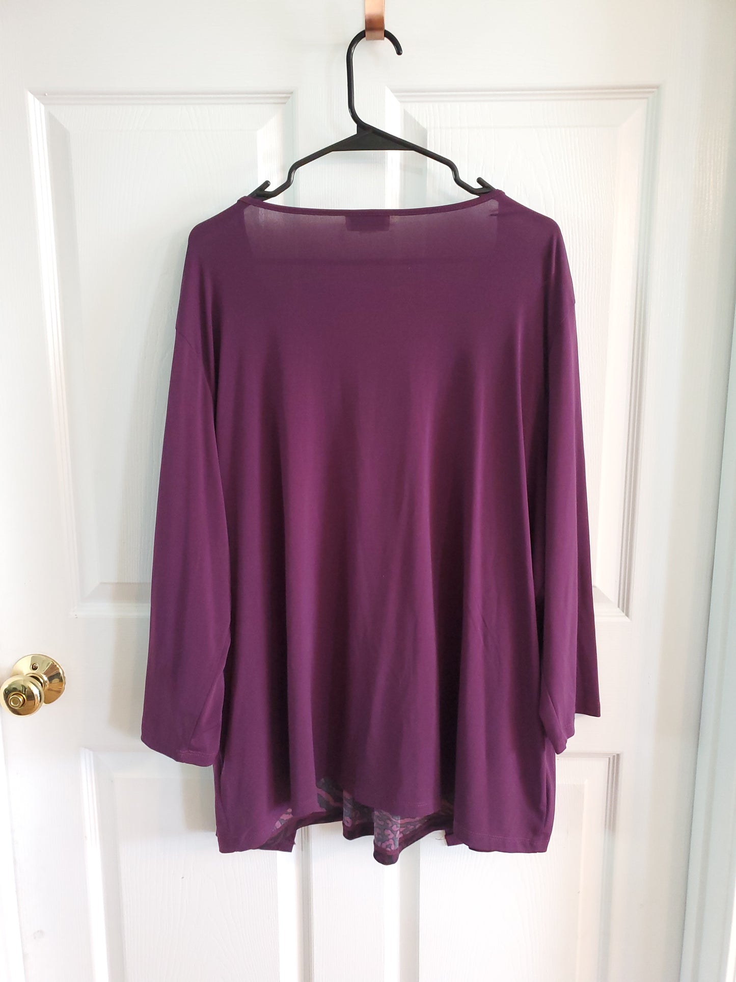 Jaclyn Smith Puple & Black Blouse. Size 2XL. #68