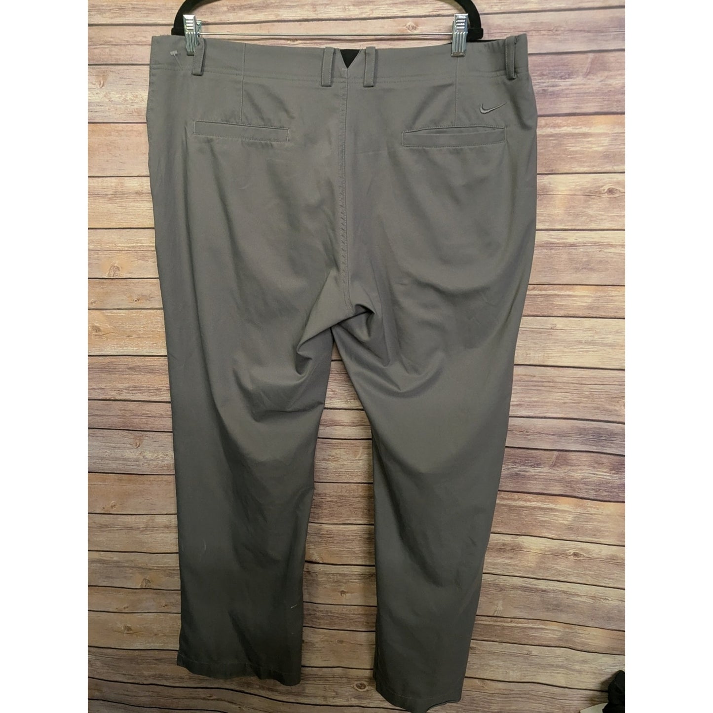 Nike Dri-FIT Gray Golf Pants Men’s 40x30 Flat Front Stretch Performance Trousers