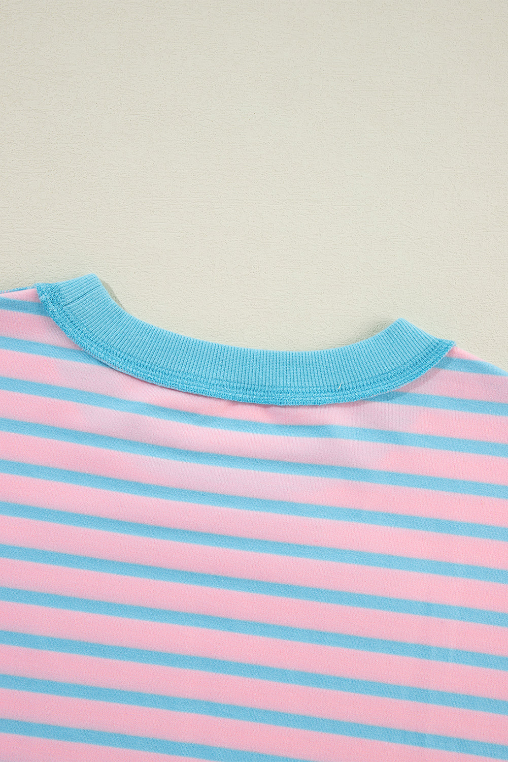 Pink Stripe Contrast Trim High Low Pullover Tunic Sweatshirt - Scarlett's Riverside Boutique 