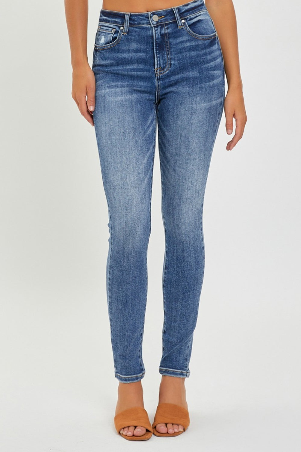 RISEN Full Size Mid Rise Ankle Skinny Jeans - Scarlett's Riverside Boutique 