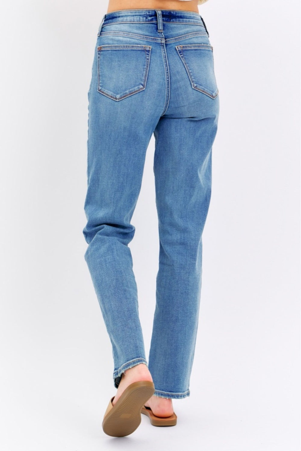 Judy Blue Full Size High Waist Straight Jeans. 29" inseam - Scarlett's Riverside Boutique 