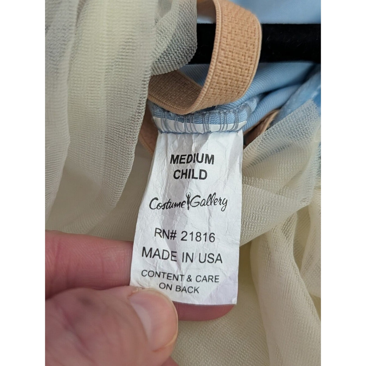 costume gallery girls medium fairy princess dress blue ivory floral tulle sequin