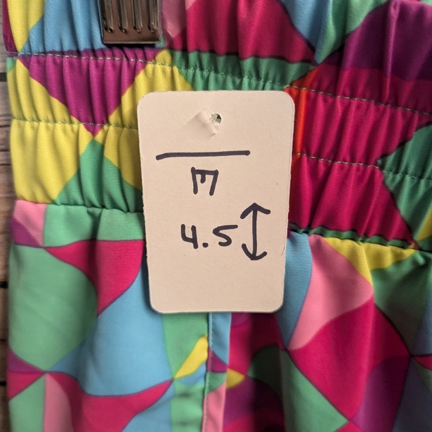 Colorful Geometric Patterned Shorts Sz XL