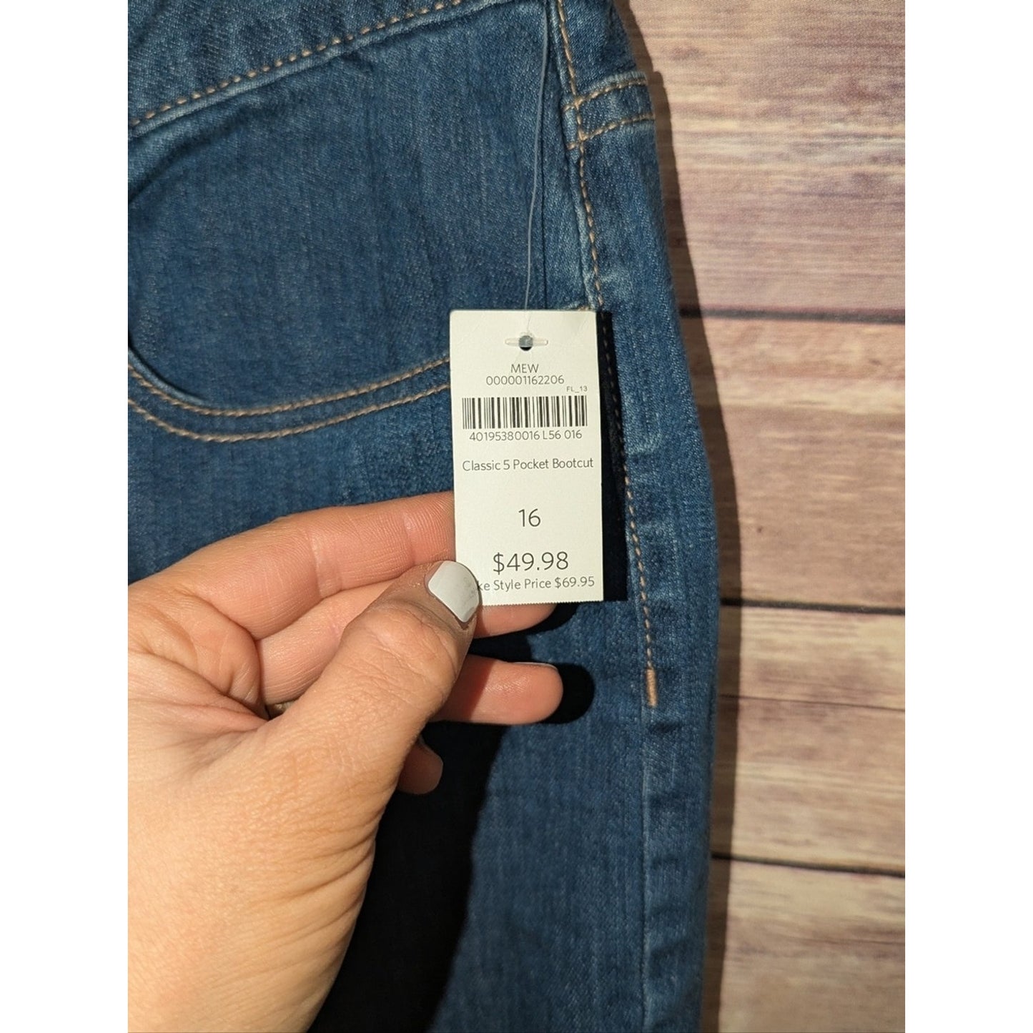 Coldwater Creek Women’s Size 16 Bootcut Jeans Dark Wash Stretch Classic 5 Pocket