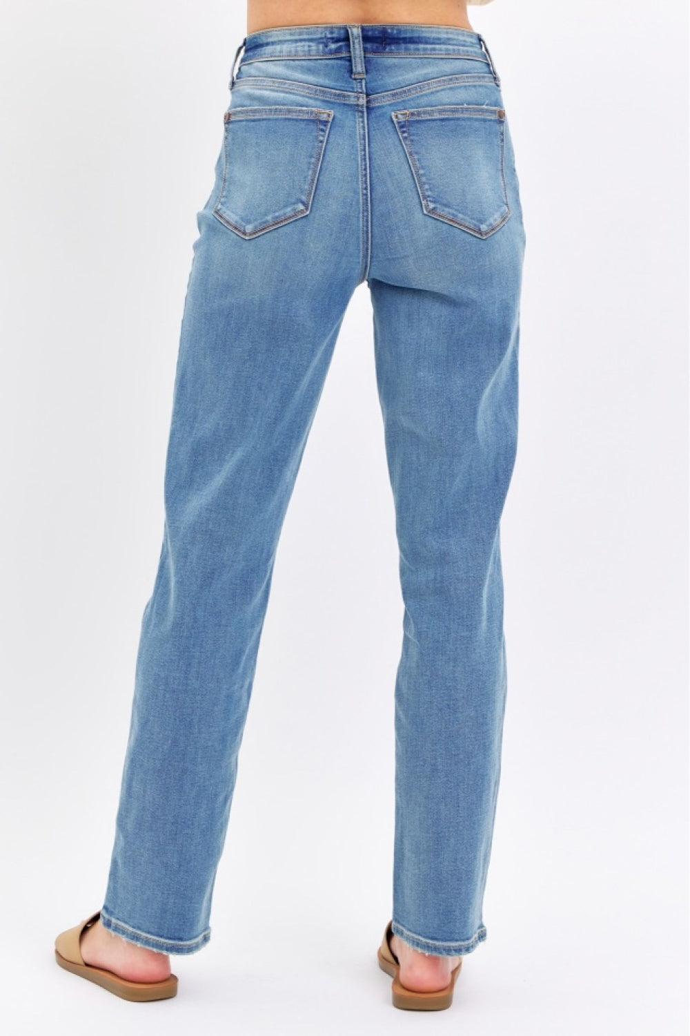 Judy Blue Full Size High Waist Straight Jeans. 29" inseam - Scarlett's Riverside Boutique 