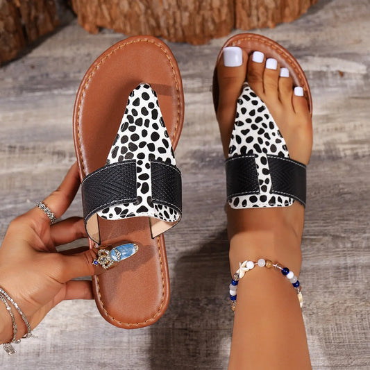 Animal Print Open Toe Sandals - Scarlett's Riverside Boutique 