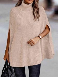 Turtleneck Dolman Sleeve Poncho cute sweaters