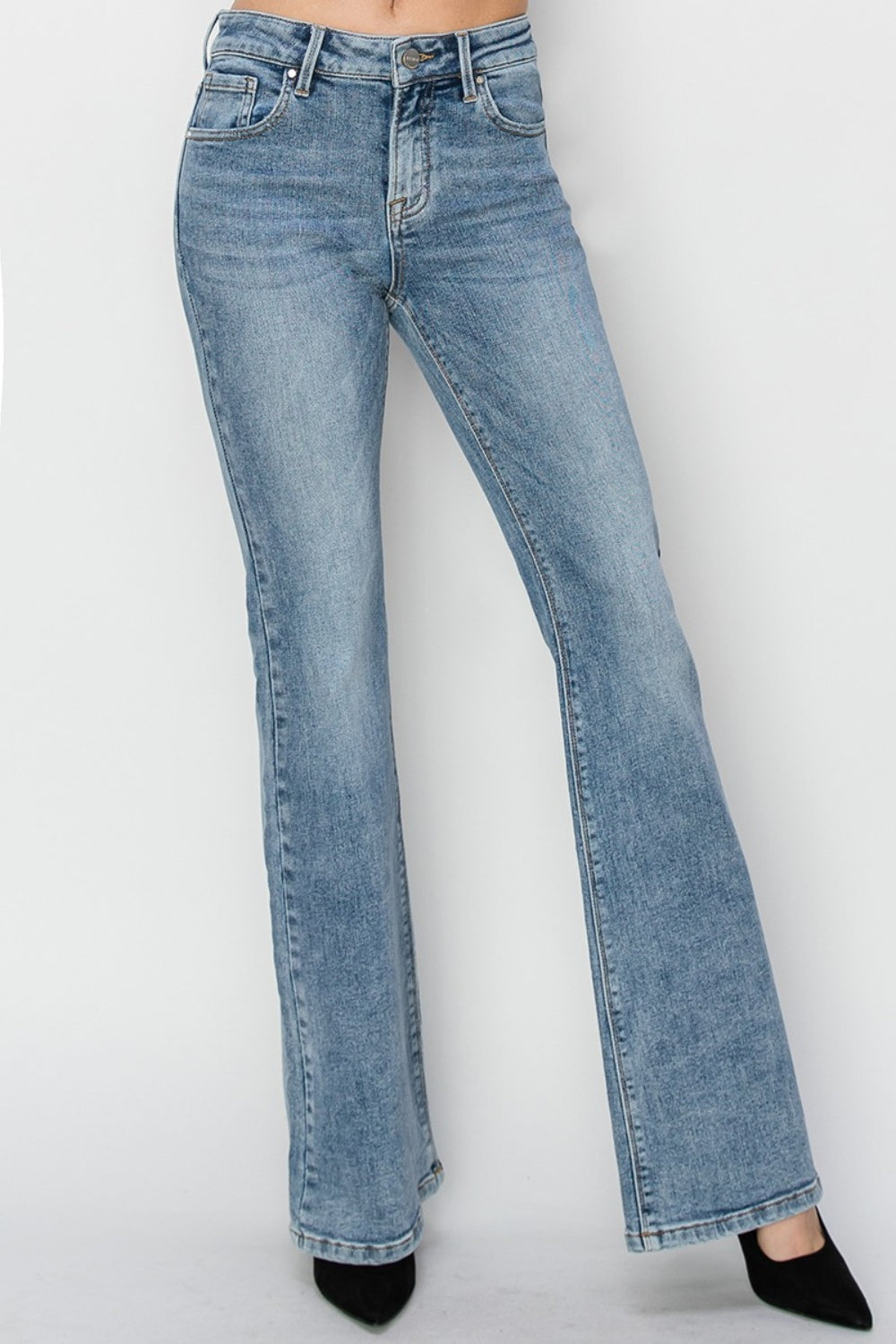 RISEN Full Size Mid Rise Bootcut Jeans - Scarlett's Riverside Boutique 