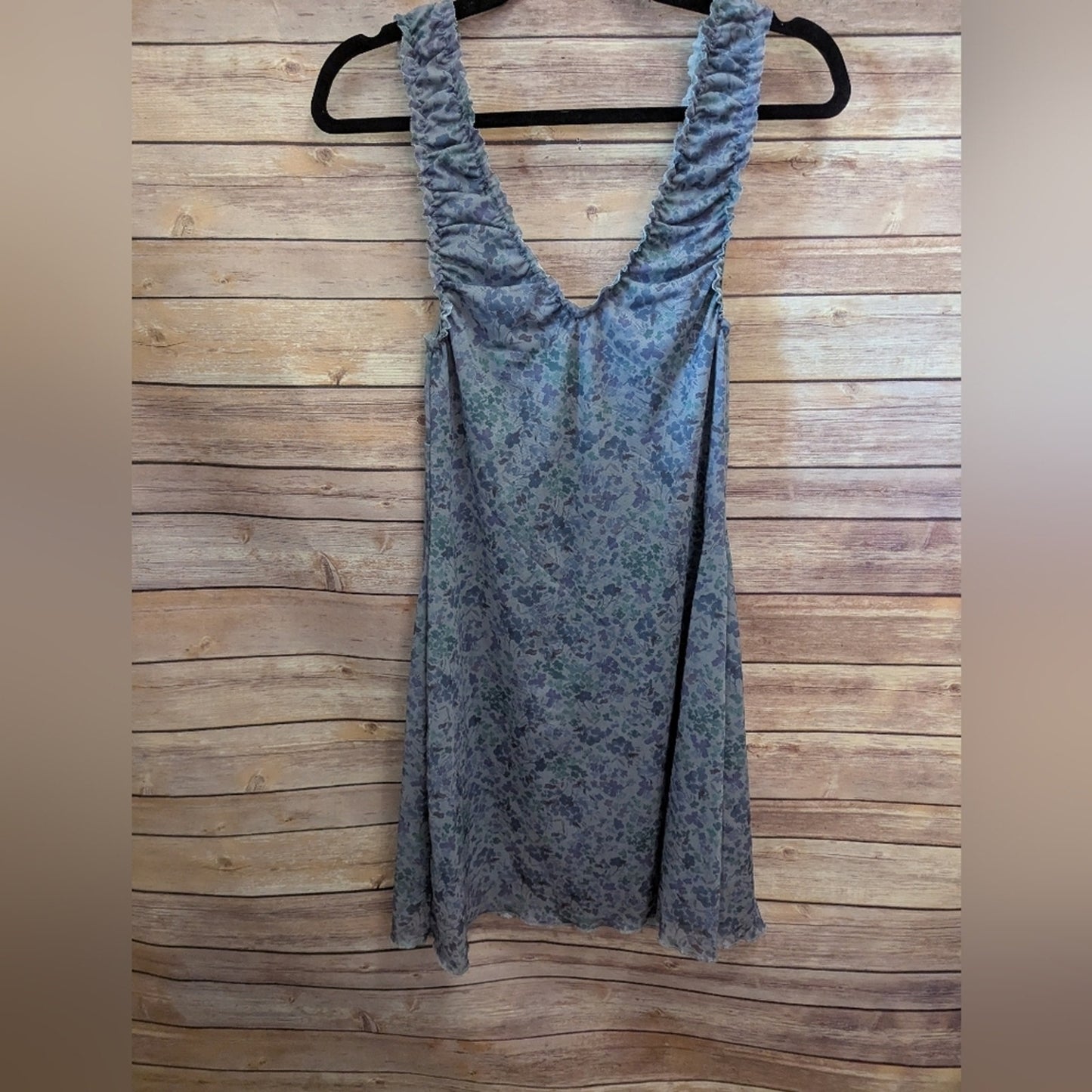 Hippie Rose Juniors Blue V-Neck Dress Y2K Size M