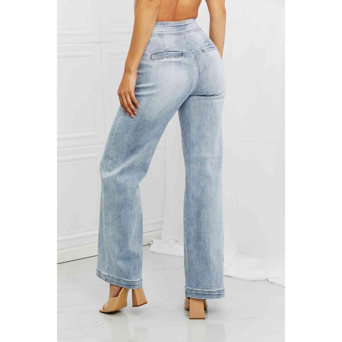 RISEN,  Luisa Wide Flare Jeans Denim Apparel Bottom Casual Comfortable