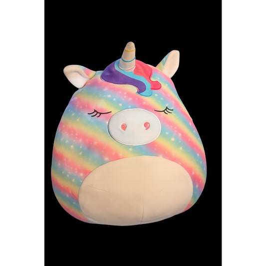 Squishmallows Rainbow Unicorn Plush Large Soft Stuffed Animal Pastel Tie Dye...