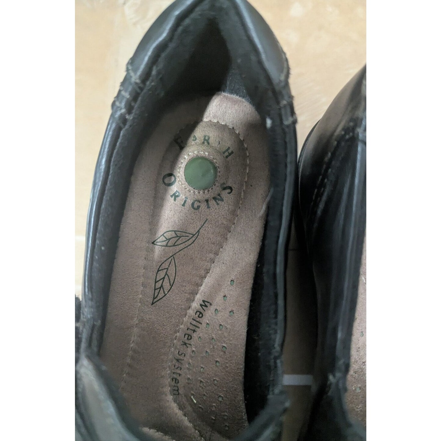 Earth Origins Black Leather Mary Jane Shoes Women’s Comfort Walking Clogs