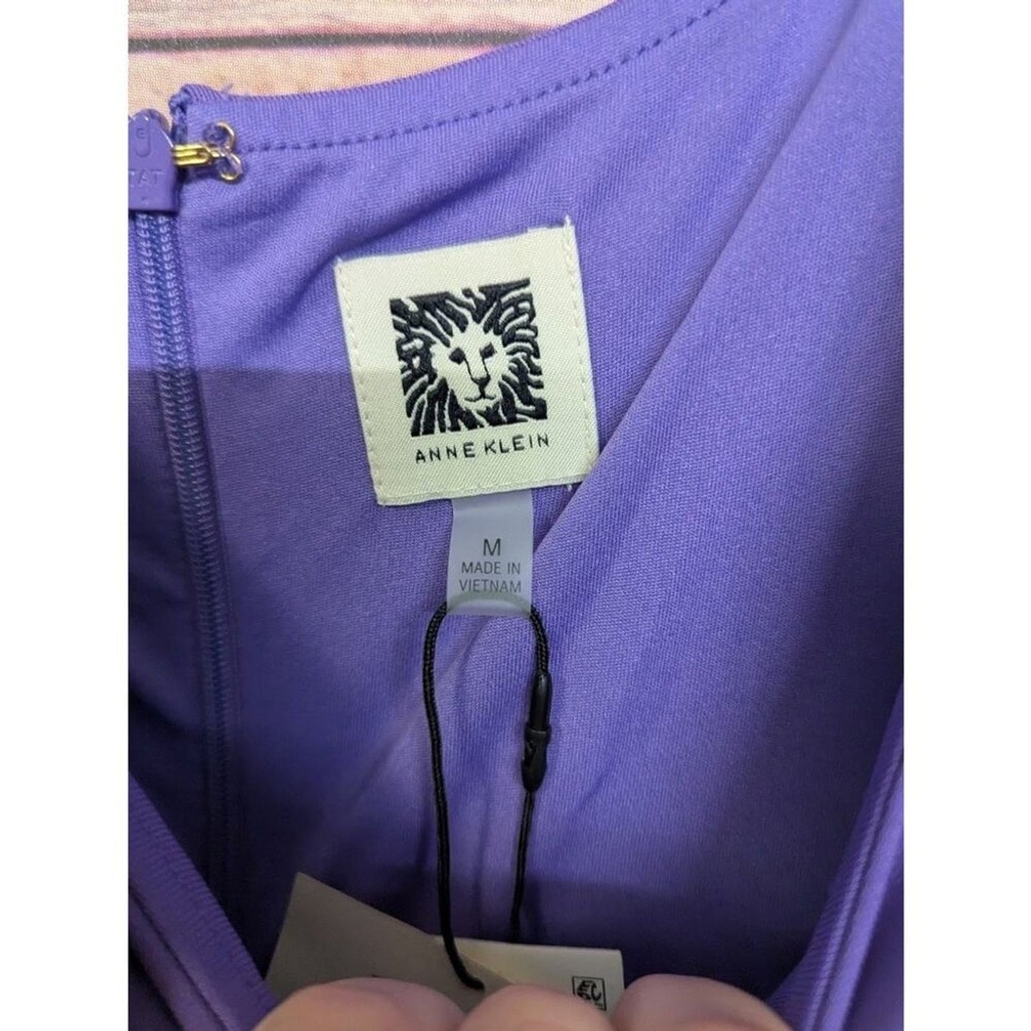 NWT Anne Klein Passion Purple Maxi Dress Size M Sleeveless Draped Evening Dress