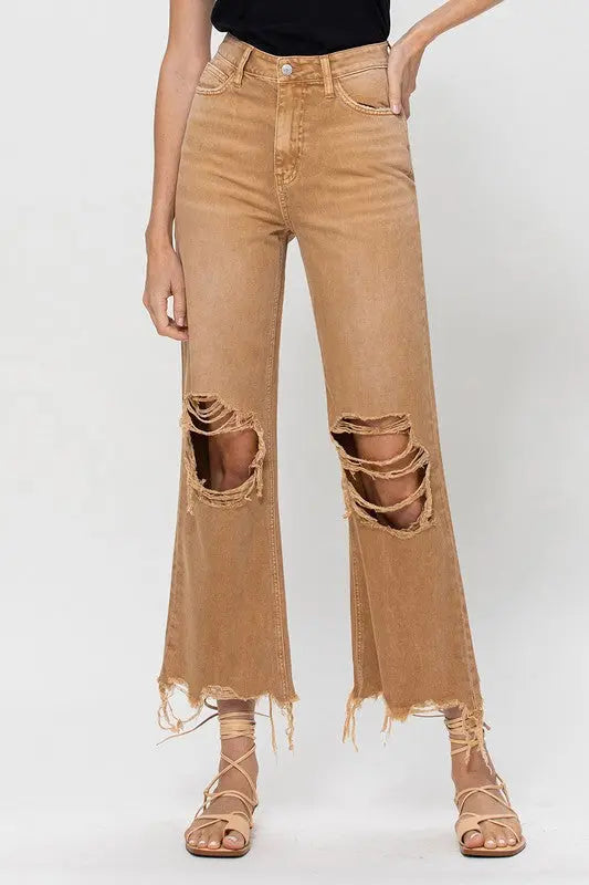 90's Vintage Crop Flare jeans - Scarlett's Riverside Boutique 