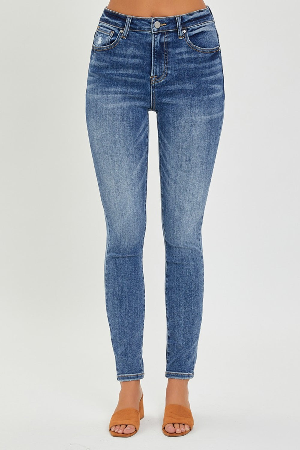 RISEN Full Size Mid Rise Ankle Skinny Jeans - Scarlett's Riverside Boutique 