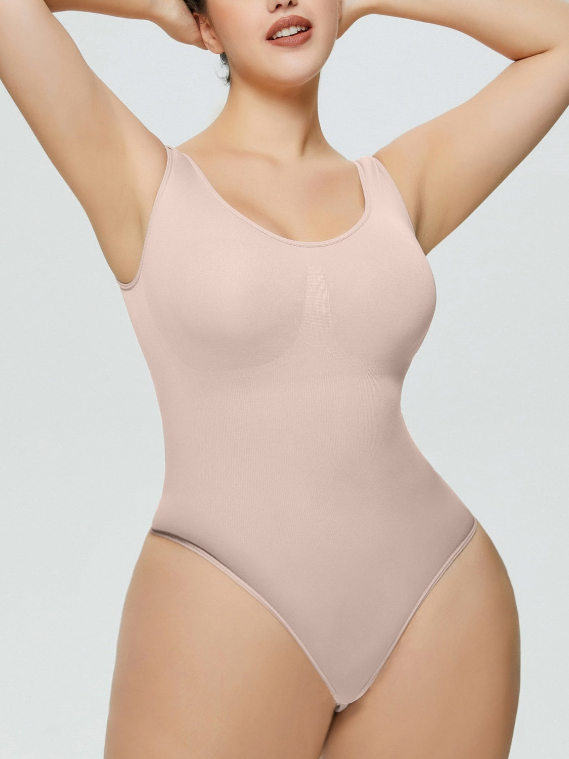 Scoop Neck Wide Strap Shaping Bodysuit - Scarlett's Riverside Boutique 