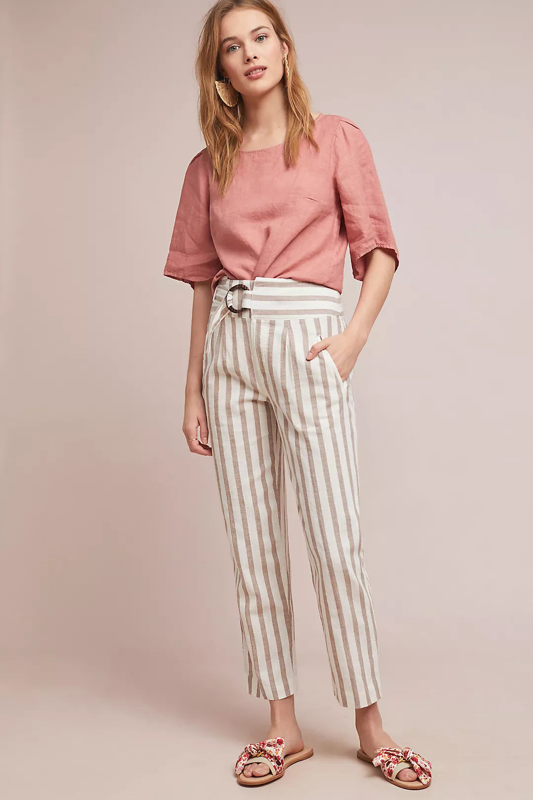 Anthropologie oasis striped pants. Sz 6. #99