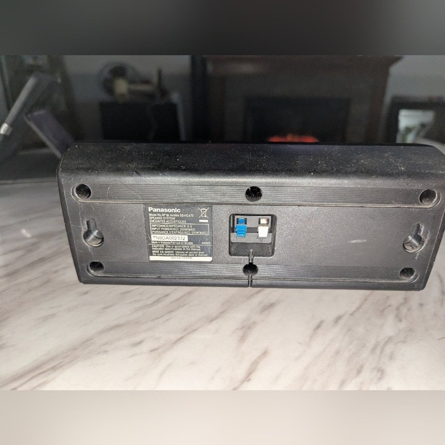 Panasonic Center Channel Speaker Black Home Theater Surround Sound Audio