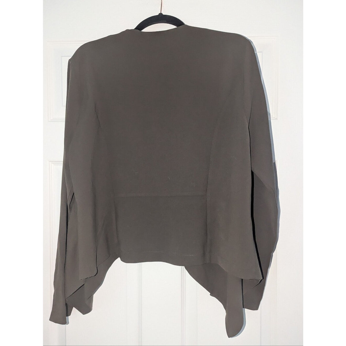 Lush Women’s XL Olive Open Front Drape Jacket Lightweight Cardigan Blazer