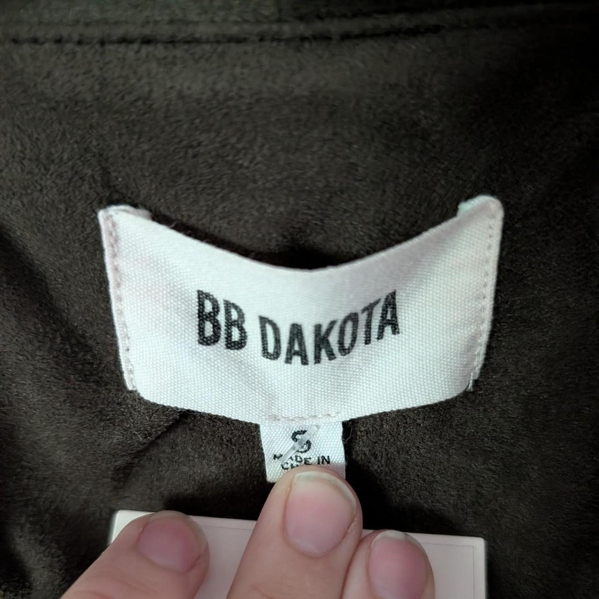 Green suede blazer by BB Dakota